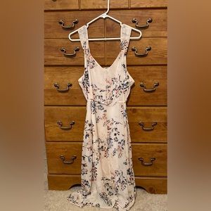 Motherhood Maternity dress pink floral Large